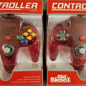2 N64 Controllers - Watermelon Red (NEW) - Nintendo64 - Funtastic Color